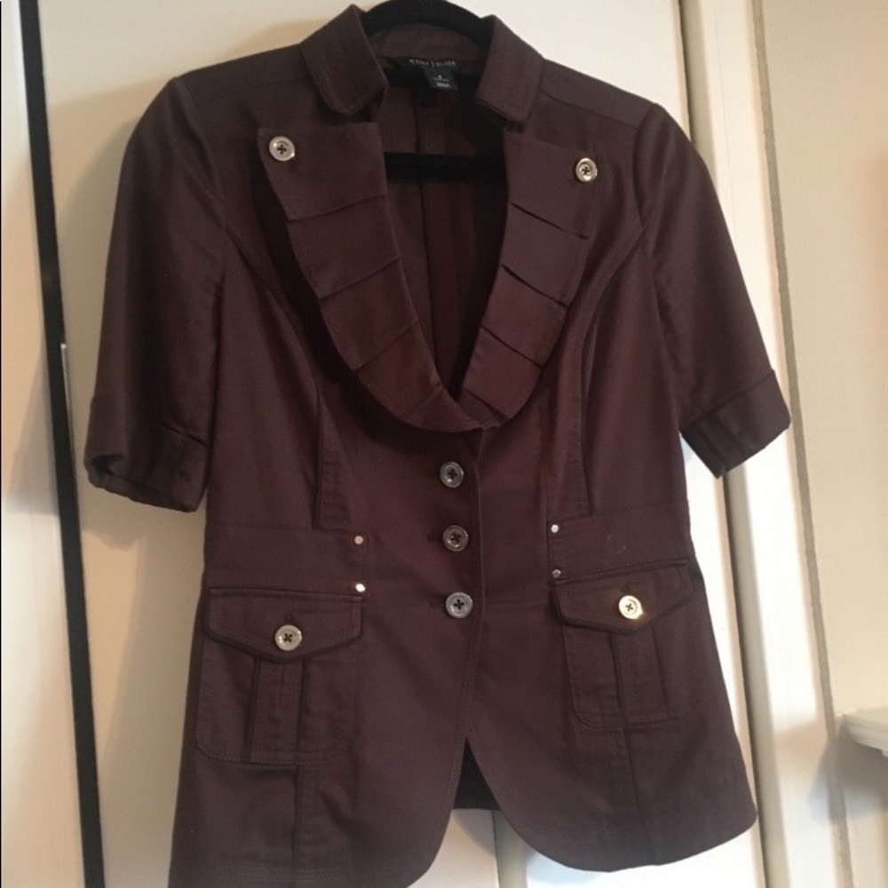 WHBM - Brown Short-Sleeve Blazer